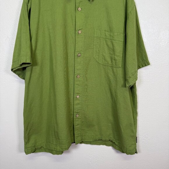 Royal Robbins XXL Green Short Sleeve Button Down Shirt Desert Pucker Cactus - Picture 9 of 11